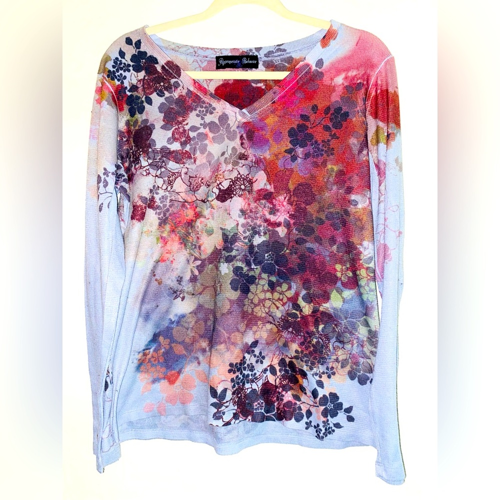 Appropriate Behavior Long Sleeve Graphic Design Beautiful Shirt Size Large